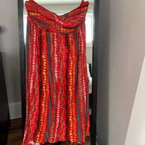 Laundry by Shelli Segal dress.  Red with vibrant colors. Size 6.